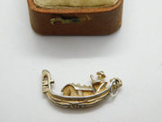 Sterling Silver Cartoon Venetia Gondola Charm Pendant Vintage c1970