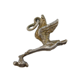 Sterling Silver Stork Carrying the Baby Charm Pendant Vintage c1970