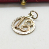 Sterling Silver Commemorative 18th Birthday Charm Pendant Vintage c1970
