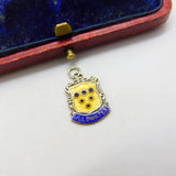 Sterling Silver and Enamel Ullswater Travel Shield Charm Pendant Vintage c1970