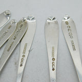 Victorian Irish Set of Six Sterling Silver Crested Teaspoons Antique 1863 Dublin