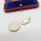 Sterling Silver and Enamel Llanberis Travel Shield Charm Pendant Vintage c1970