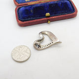 Sterling Silver Heart Charm Pendant Vintage c1970