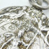 19th Century Large Dutch Sterling Silver Marriage Spoon Antique c1860s
