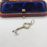Sterling Silver 21st Birthday Key Charm Pendant Vintage c1970