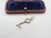 Sterling Silver 21st Birthday Key Charm Pendant Vintage c1970