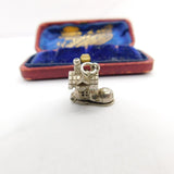 Sterling Silver Mother Hubbard Boot Charm Pendant Vintage c1970