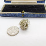 Sterling Silver Prickly Hedgehog Charm Pendant Vintage c1970