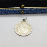 Sterling Silver 10 Soldi Pius IX Coin Charm Pendant 1868