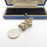 Sterling Silver Traditional Motor Car Charm Pendant Vintage c1970