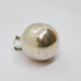 Sterling Silver Mexican Musical Chime Ball Sphere Charm Pendant Vintage c1970