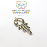 Sterling Silver Filigree Middle Finger Pendant Charm Vintage c1970