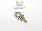 Sterling Silver Filigree Middle Finger Pendant Charm Vintage c1970