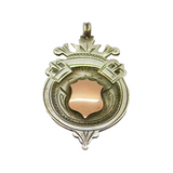 Sterling Silver Gilt Shield Form Fob Medal Antique 1928 Birmingham