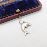 Sterling Silver Leaping Dolphin Charm Pendant Vintage c1970