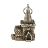Sterling Silver Opening Church Charm Pendant Vintage c1970s