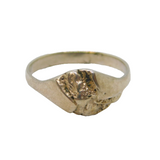 Sterling Silver Textured Front Studio Style Dress Band Ring Vintage c1970 Size P