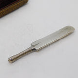 Edwardian Boxed Cast Sterling Silver Cricket Bat Antique 1910 Chester