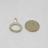 Sterling Silver Brushed Open Circle Studio Charm Pendant Vintage c1970