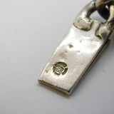 Zambian Sterling Silver Chunky Curb Link Chain Bracelet Vintage c1970s
