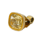 George III 10ct Gold Carved Citrine 'Anne' Named Fob Seal Antique c1820s