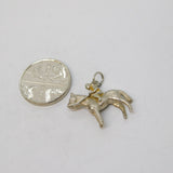 Sterling Silver Horse Racing Jockey Charm Pendant Vintage c1970