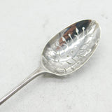 George II Sterling Silver Shell Back Mote Spoon Antique c1750 London