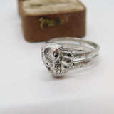 Italian Sterling Silver Cobra Snake Statement Ring Vintage c1990 Size S UK