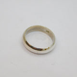 Sterling Silver Rounded Plain Wedding Band Ring Modern c1990 Size V