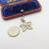 Sterling Silver Flower Charm Pendant Vintage c1970
