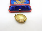 Victorian Rolled Gold Double Locket Pendant Antique c1880