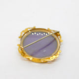 Edwardian 9ct Yellow Gold Double Locket Portrait Brooch Pin Antique c1910