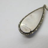 Sterling Silver Morpho Butterfly Wing Set Drop Pendant Antique c1920 Art Deco