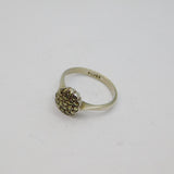 Sterling Silver Art Deco Marcasite Cluster Dress Ring Antique c1930 Size O