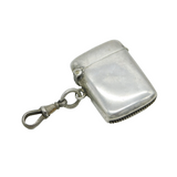 Victorian Sterling Silver Vesta Case & Dog Clip Antique 1899 Birmingham