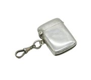 Victorian Sterling Silver Vesta Case & Dog Clip Antique 1899 Birmingham