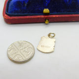 Sterling Silver and Enamel Lands End Travel Shield Charm Pendant Vintage c1970