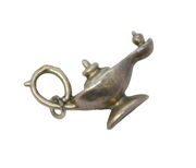Sterling Silver Aladdin's Lamp Charm Pendant Vintage c1970