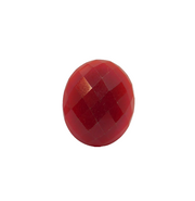 Sterling Silver Faceted Carnelian Chunky Statement Ring Modern c1990 Size P