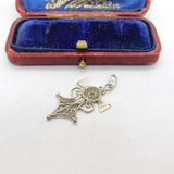 Sterling Silver Filigree Abstract Charm Pendant Vintage c1970