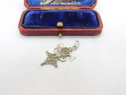 Sterling Silver Filigree Abstract Charm Pendant Vintage c1970