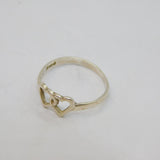 Sterling Silver Entwined Open Hearts Dress Ring Vintage 1987 Birmingham Size I