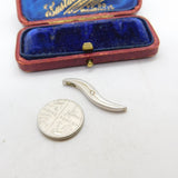 Sterling Silver Abstract Swirl Charm Pendant Vintage c1970