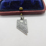 Sterling Silver State of Nevada USA Charm Pendant Vintage c1970