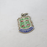 Sterling Silver Enamel Snowdonia Shield Charm Pendant Vintage c1970