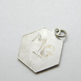 Sterling Silver and Enamel St Christopher Charm Pendant Vintage c1970