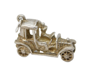 Sterling Silver Motor Car Charm Pendant Vintage c1970