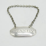 George III Sterling Silver Brandy Decanter Label Antique 1812 London
