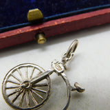 Sterling Silver Nuvo Penny Farthing Charm Pendant Vintage c1970