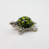 Silver Plated & Enamel Tortoise Pendant Vintage c1990s